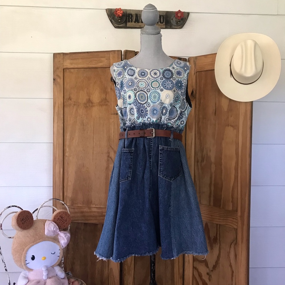 Handmade Denim Midi Dress